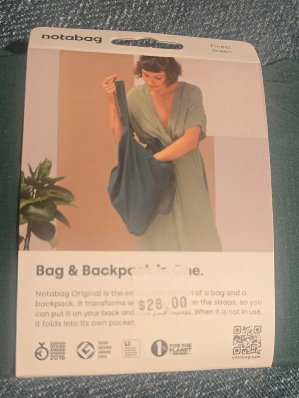 ♥️BUY 2 GET 1 FREE Notabag Original – Forest Green Bag & Backpack in One